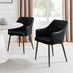 2x Calla Black Faux Leather Dining Chairs