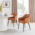2x Calla Tan Faux Leather Dining Chairs