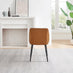 2x Calla Tan Faux Leather Dining Chairs