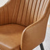 2x Calla Tan Faux Leather Dining Chairs