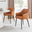 2x Calla Tan Faux Leather Dining Chairs