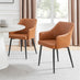 2x Calla Tan Faux Leather Dining Chairs