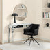 Calla Black Faux Leather Swivel Office Chair