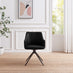 2x Calla Black Faux Leather Swivel Dining Chairs