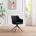 2x Calla Black Faux Leather Swivel Dining Chairs