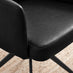 2x Calla Black Faux Leather Swivel Dining Chairs