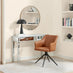 Calla Tan Faux Leather Swivel Office Chair