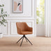 Calla Tan Faux Leather Swivel Office Chair