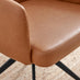 2x Calla Tan Faux Leather Swivel Dining Chairs