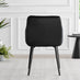 2x Calla Black Velvet Dining Chairs with Black Legs