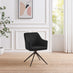 2x Calla Black Velvet Swivel Dining Chairs