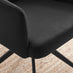 2x Calla Black Velvet Swivel Dining Chairs