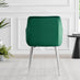2x Calla Green Velvet Dining Chairs with Silver Legs