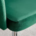 2x Calla Green Velvet Dining Chairs with Silver Legs