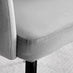Elina White Marble Effect Round Dining Table & 2 Grey Calla Black Leg Chairs