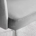 Elina White Marble Effect Round Dining Table & 2 Grey Calla Silver Leg Chairs