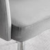 Novara White High Gloss Round Dining Table & 4 Grey Calla Silver Leg Chairs
