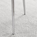 Elina White Marble Effect Round Dining Table & 2 Grey Calla Silver Leg Chairs