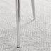 Novara White Marble Round Dining Table & 4 Grey Calla Silver Leg Chairs
