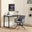 Calla Grey Velvet Swivel Office Chair