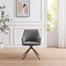 2x Calla Grey Velvet Swivel Dining Chairs