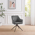 2x Calla Grey Velvet Swivel Dining Chairs