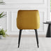 2x Calla Mustard Yellow Velvet Dining Chairs with Black Legs