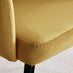 2x Calla Mustard Yellow Velvet Dining Chairs with Black Legs