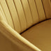 2x Calla Mustard Yellow Velvet Dining Chairs with Black Legs