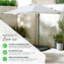Cantilever Grey Square Garden Parasol & Base Set