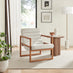 Cassia Beige Fabric Mid Century Modern Accent Chair