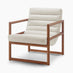 Cassia Beige Fabric Mid Century Modern Accent Chair