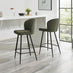 2x Catriona Grey Fabric Bar Chairs