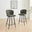 2x Catriona Grey Fabric Bar Chairs
