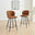 2x Catriona Terracotta Orange Fabric Bar Chairs