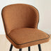 2x Catriona Terracotta Orange Fabric Bar Chairs