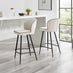 2x Catriona Cream Fabric Counter Stools