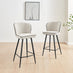 2x Catriona Cream Fabric Counter Stools
