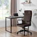 Centro Brown Velvet Reclining Office Chair