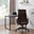 Centro Brown Velvet Reclining Office Chair