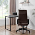 Centro Brown Velvet Reclining Office Chair