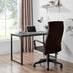 Centro Brown Velvet Reclining Office Chair