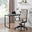 Centro Cappuccino Beige Velvet Swivel Office Chair
