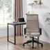 Centro Cappuccino Beige Velvet Swivel Office Chair