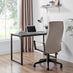 Centro Cappuccino Beige Velvet Swivel Office Chair