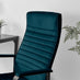 Centro Blue Velvet Reclining Office Chair