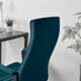 Centro Blue Velvet Reclining Office Chair