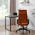 Centro Burnt Orange Velvet Reclining Office Chair