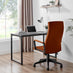 Centro Burnt Orange Velvet Reclining Office Chair