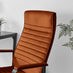 Centro Burnt Orange Velvet Reclining Office Chair